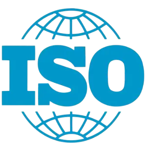 ISO certification icon ensuring product quality and compliance.