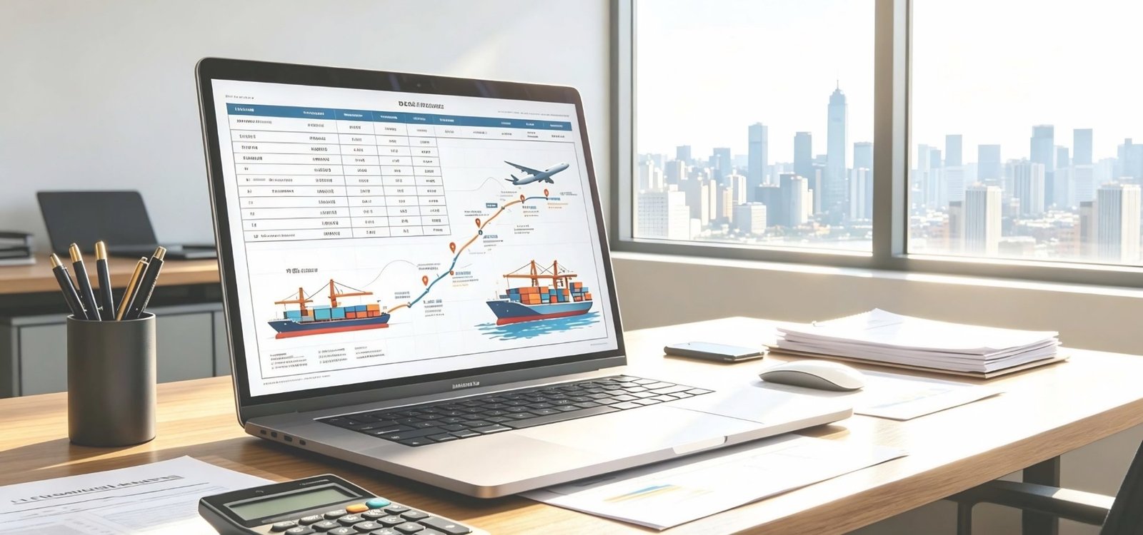 analyse du coût d’importation Chine avec transport maritime et aérien landed cost