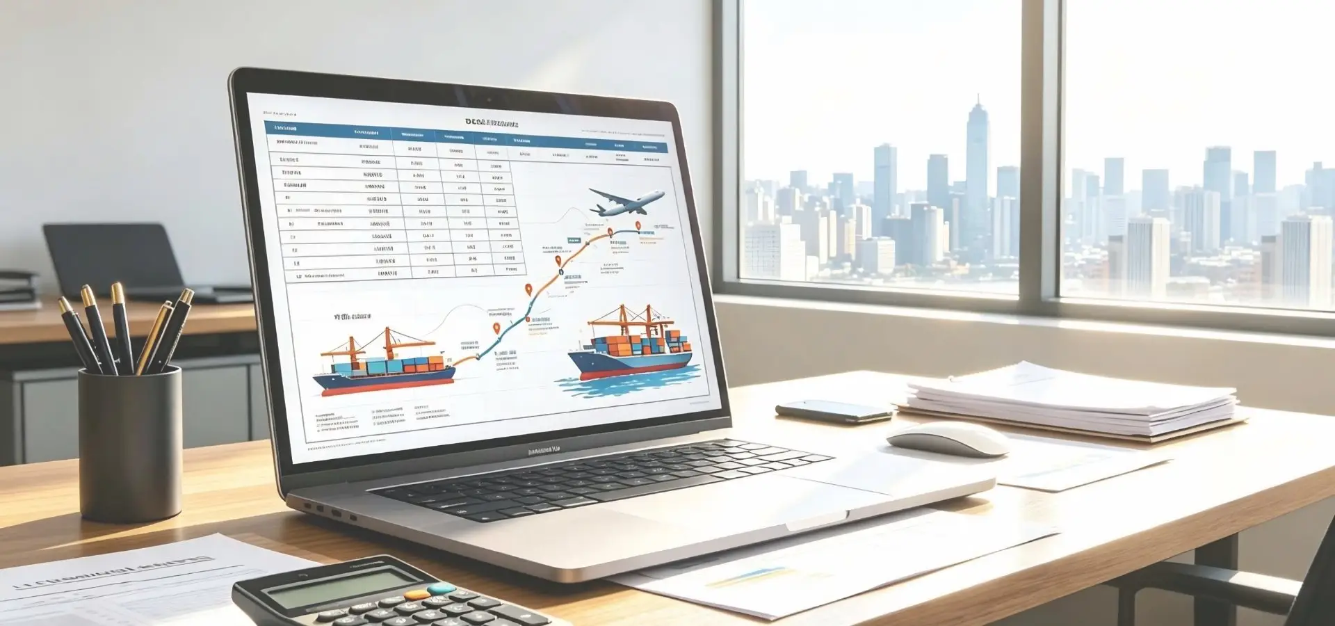 analyse du coût d’importation Chine avec transport maritime et aérien landed cost